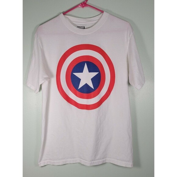 Captain America Shield Logo Marvel Comics Licensed Adult T-Shirt M - Picture 1 of 5